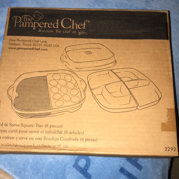 The pampered chef cool & serve square tray 2292 - Picture 3 of 3